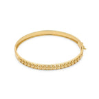 18k Gold Plain Ball Flat Bangle - 18k Gold Bangle - Embellish Gold Jewelry & Diamond