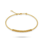 18k Gold String Spike Bangle - 18k Gold Bangle - Embellish Gold Jewelry & Diamond