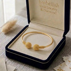 18k Gold Spike Ball Bangle - 18k Gold Bangle - Embellish Gold Jewelry & Diamond