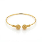 18k Gold Spike Ball Bangle - 18k Gold Bangle - Embellish Gold Jewelry & Diamond
