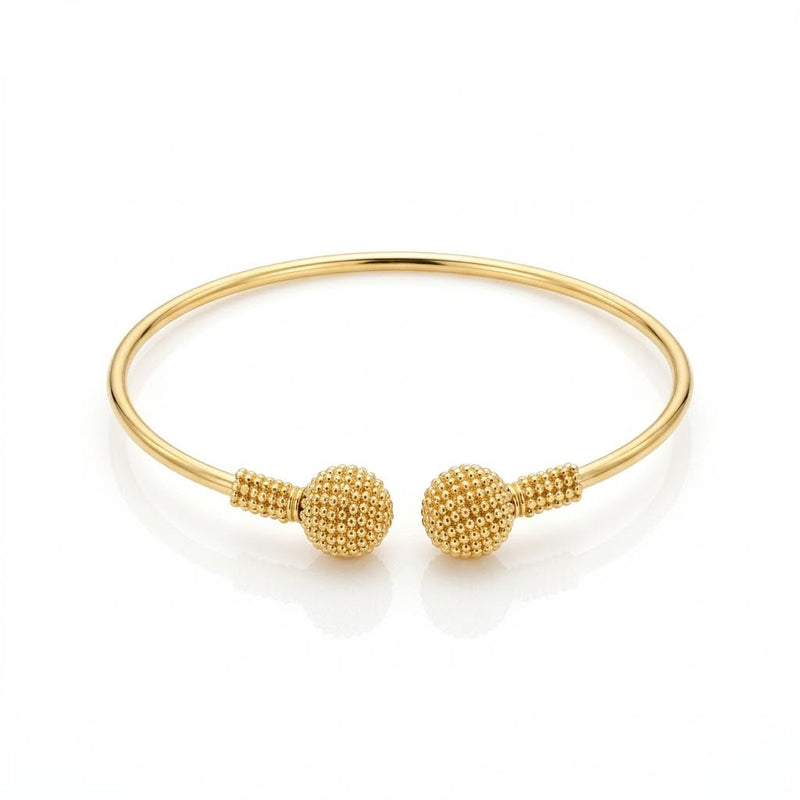 18k Gold Spike Ball Bangle - New Launch - Embellish Gold Jewelry & Diamond