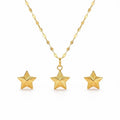 18K Real Gold Super Star Necklace And Earring Set - Best Seller - Embellish Gold