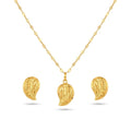 18K Real Gold Teardrop Cut Necklace And Earring Set - Best Seller - Embellish Gold