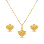 18K Real Gold Peacock Necklace And Earring Set - ad collection - Embellish Gold