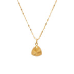18K Real Gold Pyramid Lines Necklace And Earring Set - Gold Jewellery - Embellish Gold