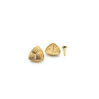 18K Real Gold Pyramid Lines Necklace And Earring Set - Gold Jewellery - Embellish Gold