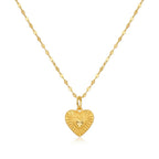 18K Real Gold Double Heart Necklace And Earring Set - Gold Jewellery - Embellish Gold