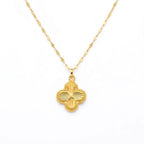 18K Real Gold VC Lines Necklace And Earring Set - Festive Collection - Embellish Gold
