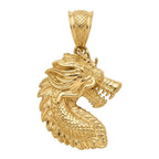 18k Gold Dragon Inspired Pendant - 18k Gold Pendant - Embellish Gold Jewelry & Diamond