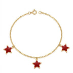 سوار قطرات سوداء من الذهب الحقيقي عيار 18 قيراط - 18k Gold Bracelet - Embellish Gold Jewelry & Diamond