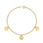 سوار قطرات سوداء من الذهب الحقيقي عيار 18 قيراط - 18k Gold Bracelet - Embellish Gold Jewelry & Diamond