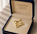 18k Gold Superman Inspired Pendant - 18k Gold Pendant - Embellish Gold Jewelry & Diamond