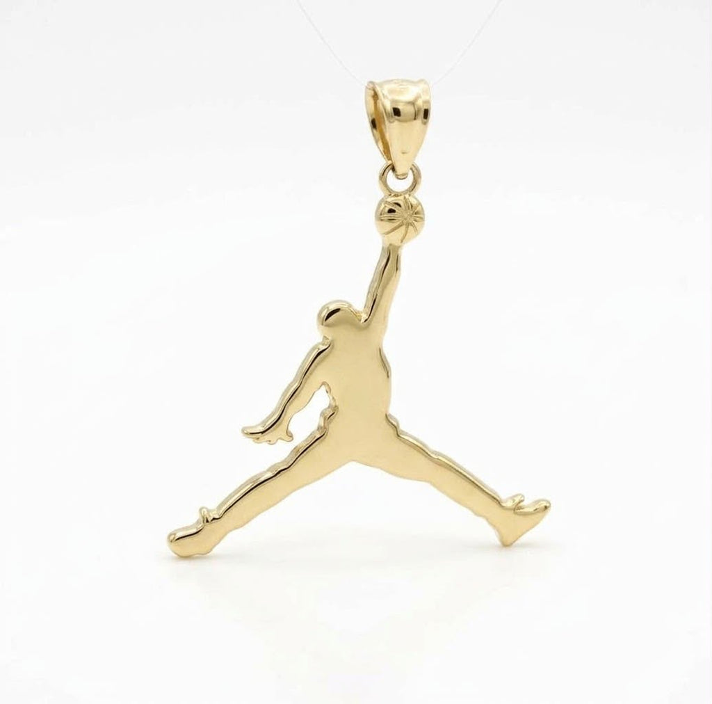 18k Gold Jordan Inspired Pendant - 18k Gold Pendant - Embellish Gold Jewelry & Diamond