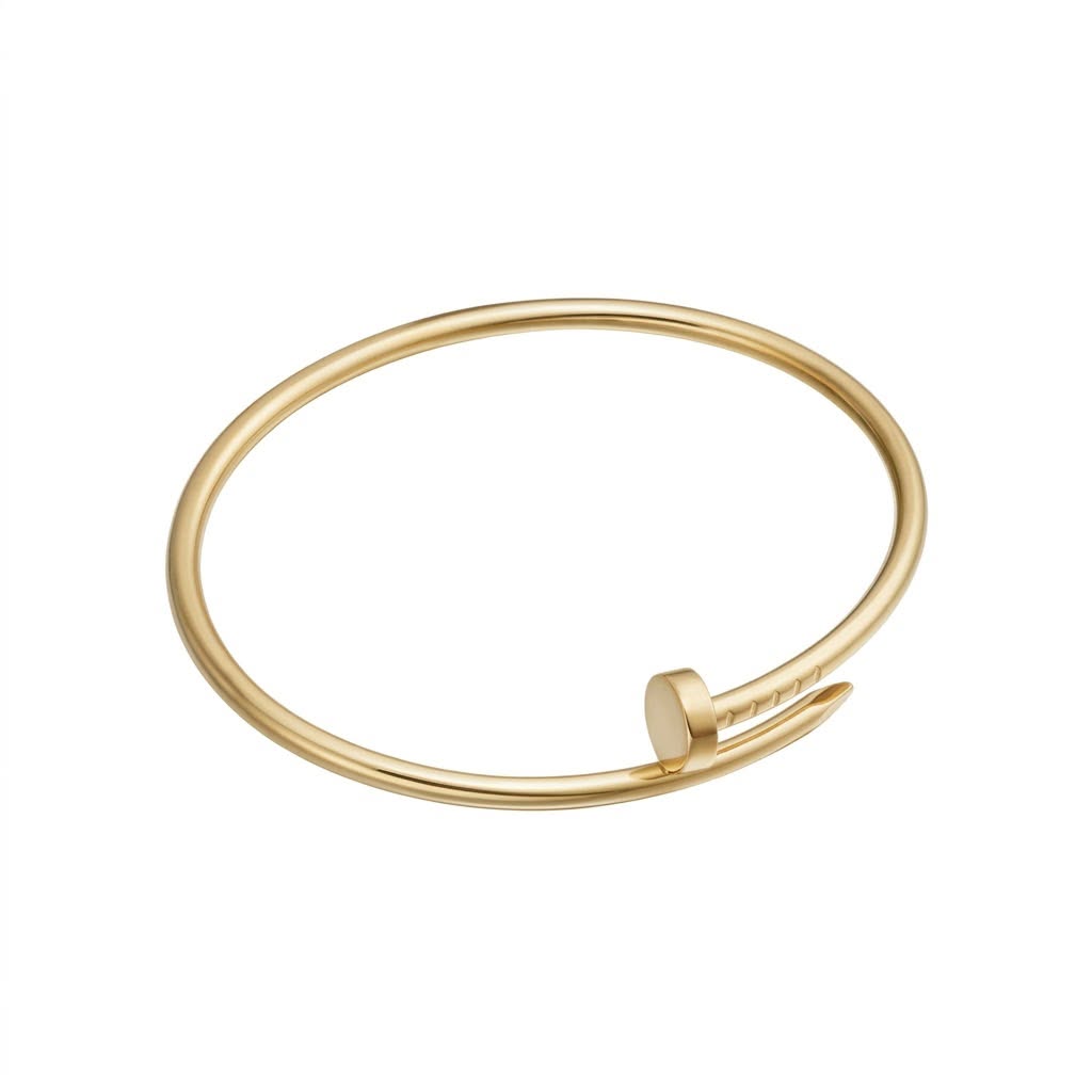 18k Gold Nail Inspired Bangle - 18k Gold Bangle - Embellish Gold Jewelry & Diamond