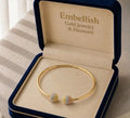 18k Gold Tri Color Spike Ball Bangle - 18k Gold Bangle - Embellish Gold Jewelry & Diamond