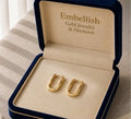 18k Gold Simple Four Sides Loop Earrings - 18k Gold Earrings - Embellish Gold Jewelry & Diamond