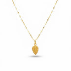 18K Real Gold Leaf Inspired Necklace And Earring Set - Festive Collection - Embellish Gold