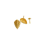 18K Real Gold Leaf Inspired Necklace And Earring Set - Festive Collection - Embellish Gold