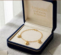 18k Gold 3 Dia Plain Heart Bracelet - Best Seller - Embellish Gold Jewelry & Diamond