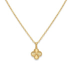 18k Gold Clover Inspired Necklace - 18k Gold Necklace - Embellish Gold Jewelry & Diamond
