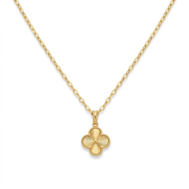 18k Gold Clover Inspired Necklace - Necklaces - Embellish Gold Jewelry & Diamond