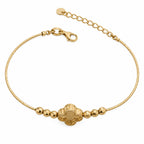 18k Gold Premium Clover Ball Bangle - 18k Gold Bangle - Embellish Gold Jewelry & Diamond
