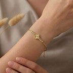 18k Gold Premium Clover Ball Bangle - 18k Gold Bangle - Embellish Gold Jewelry & Diamond