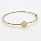 18k Gold Premium Clover Bangle - 18k Gold Bangle - Embellish Gold Jewelry & Diamond