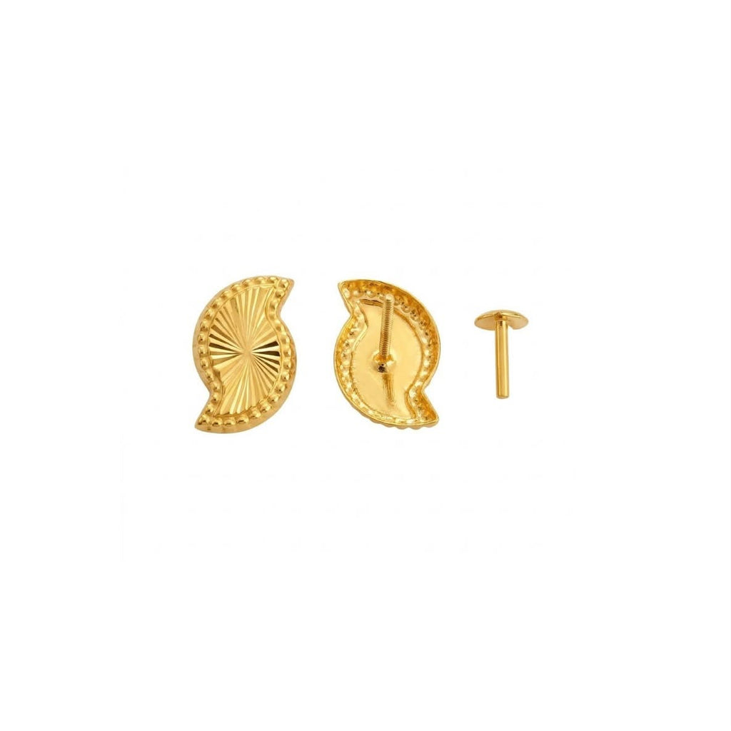 18K Real Gold Yin Yang Necklace And Earring Set - Gold Jewellery - Embellish Gold Jewelry & Diamond