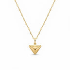18K Real Gold Triangle Necklace And Earring Set - Festive Collection - Embellish Gold Jewelry & Diamond