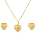 18k Gold VS Heart Jewelry Set - Best Seller - Embellish Gold Jewelry & Diamond