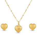 18k Gold VS Heart Jewelry Set - Best Seller - Embellish Gold Jewelry & Diamond