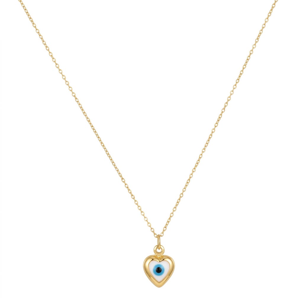 18k Gold Heart Evil Eye Set Bundle Offer - Festive Collection - Embellish Gold Jewelry & Diamond