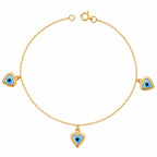 18k Gold Heart Evil Eye Set Bundle Offer - Festive Collection - Embellish Gold Jewelry & Diamond