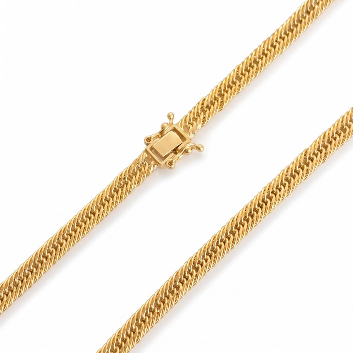 18K Real Gold Triple Lock Japan Chain - 18k Gold Chain - Embellish Gold Jewelry & Diamond