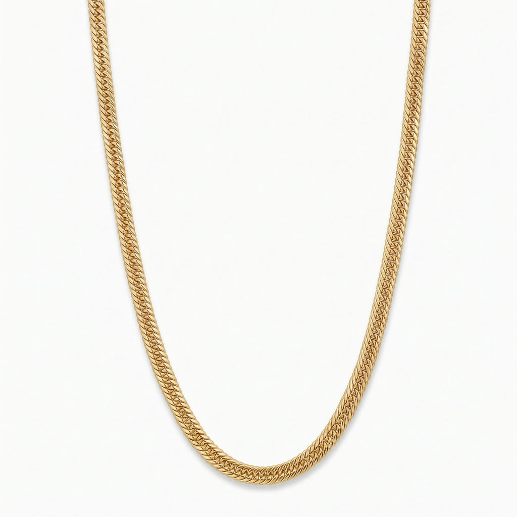 18K Real Gold Triple Lock Japan Chain - 18k Gold Chain - Embellish Gold Jewelry & Diamond
