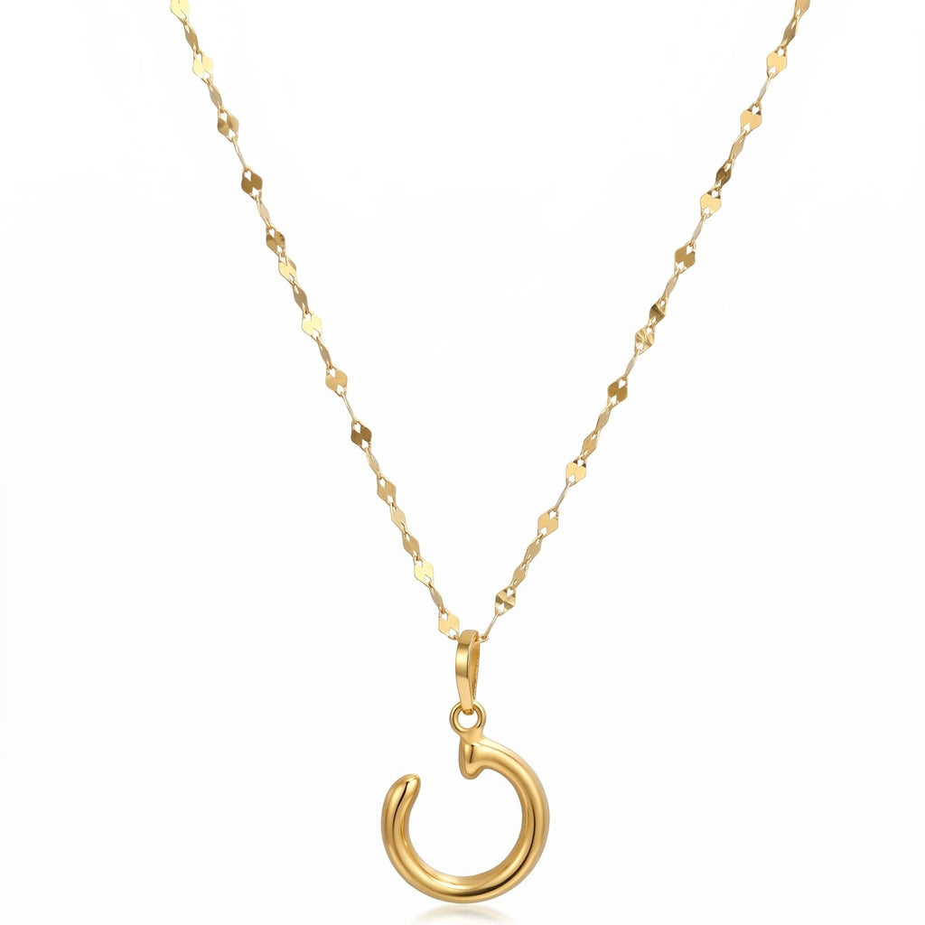 18K Real Gold Nail Necklace And Earring Set - ad collection - Embellish Gold
