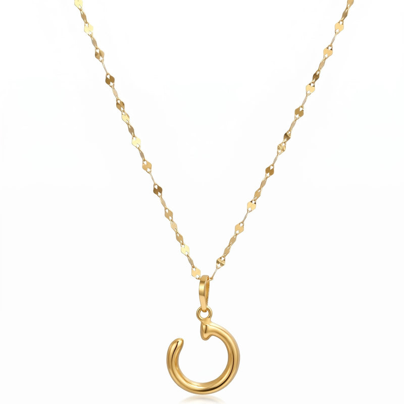 18K Real Gold Nail Necklace And Earring Set - Jewelry Set - Embellish Gold