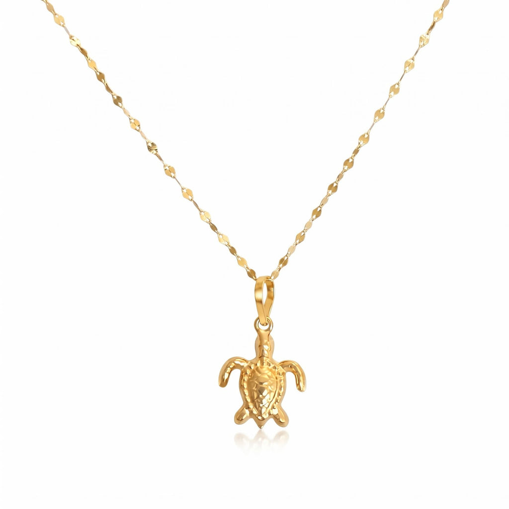 18K Real Gold Turtle Necklace And Earring Set - Best Seller - Embellish Gold