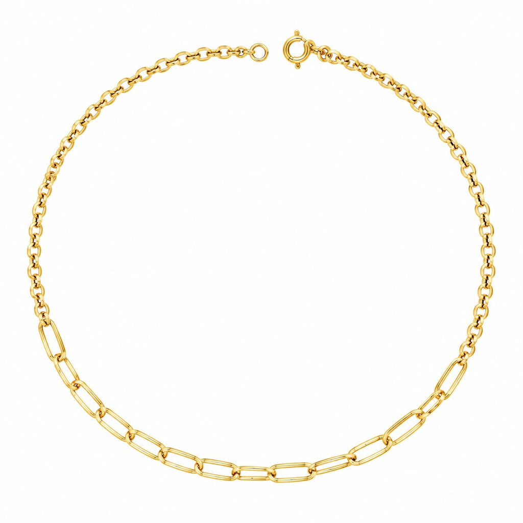 18k Gold Real Link Clip Bracelet - 18k Gold Bracelet - Embellish Gold Jewelry & Diamond
