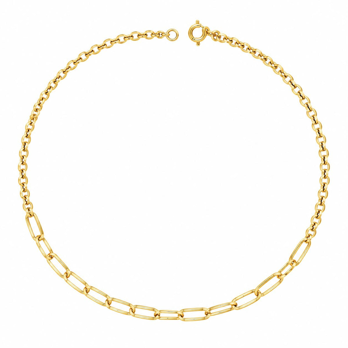 18k Gold Real Link Clip Bracelet - 18k Gold Bracelet - Embellish Gold Jewelry & Diamond