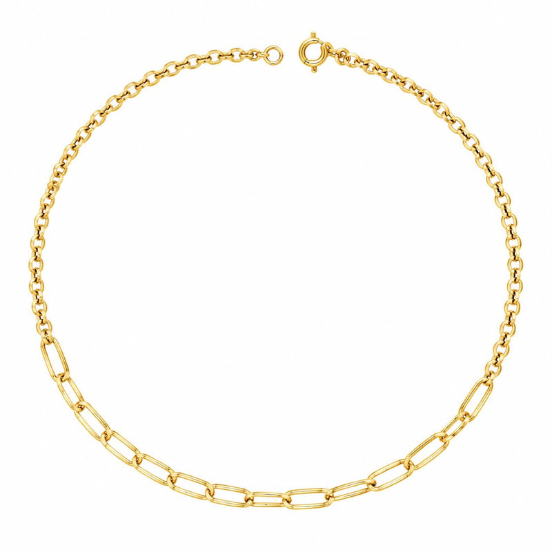 18k Gold Real Link Clip Bracelet - Gold Bracelets - Embellish Gold Jewelry & Diamond