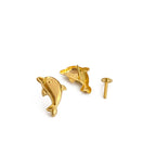 18K Real Gold Dolphine Necklace And Earring Set - Gold Jewellery - Embellish Gold