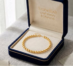 18K Gold Dia Plain Ball Bracelet - ad collection - Embellish Gold Jewelry & Diamond
