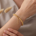 18K Gold Dia Plain Ball Bracelet - ad collection - Embellish Gold Jewelry & Diamond
