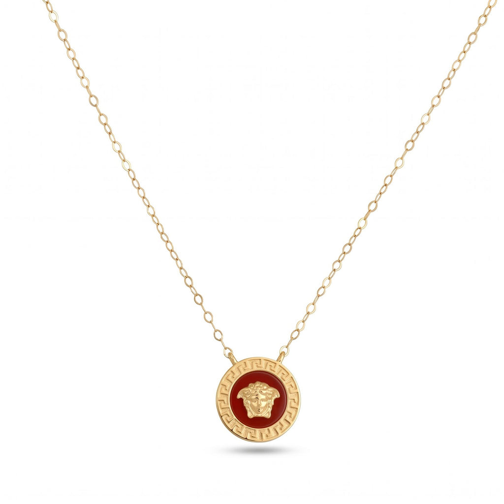 18k Gold Colored Versace Necklace - 18k Gold Necklace - Embellish Gold Jewelry & Diamond