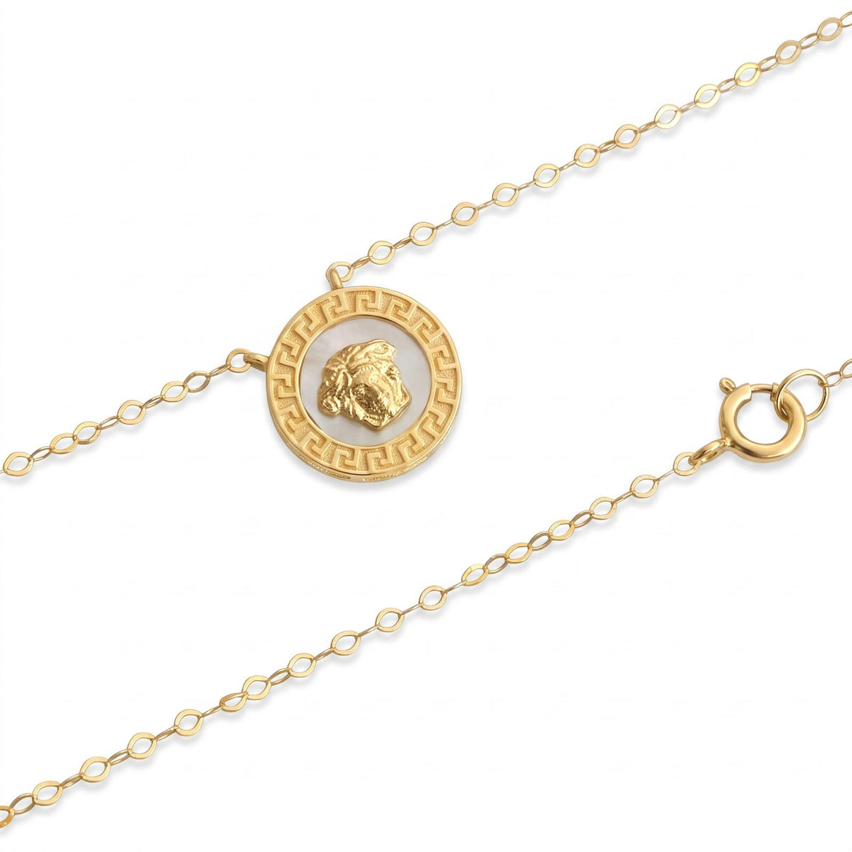 18k Gold Colored Versace Necklace - 18k Gold Necklace - Embellish Gold Jewelry & Diamond