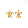 18K Real Gold Turtle Earrings - 18k Gold Earrings - Embellish Gold