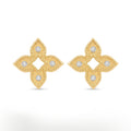 18K Gold 2 Tone Shuriken Screw Earrings - 18k Gold Earrings - Embellish Gold Jewelry & Diamond