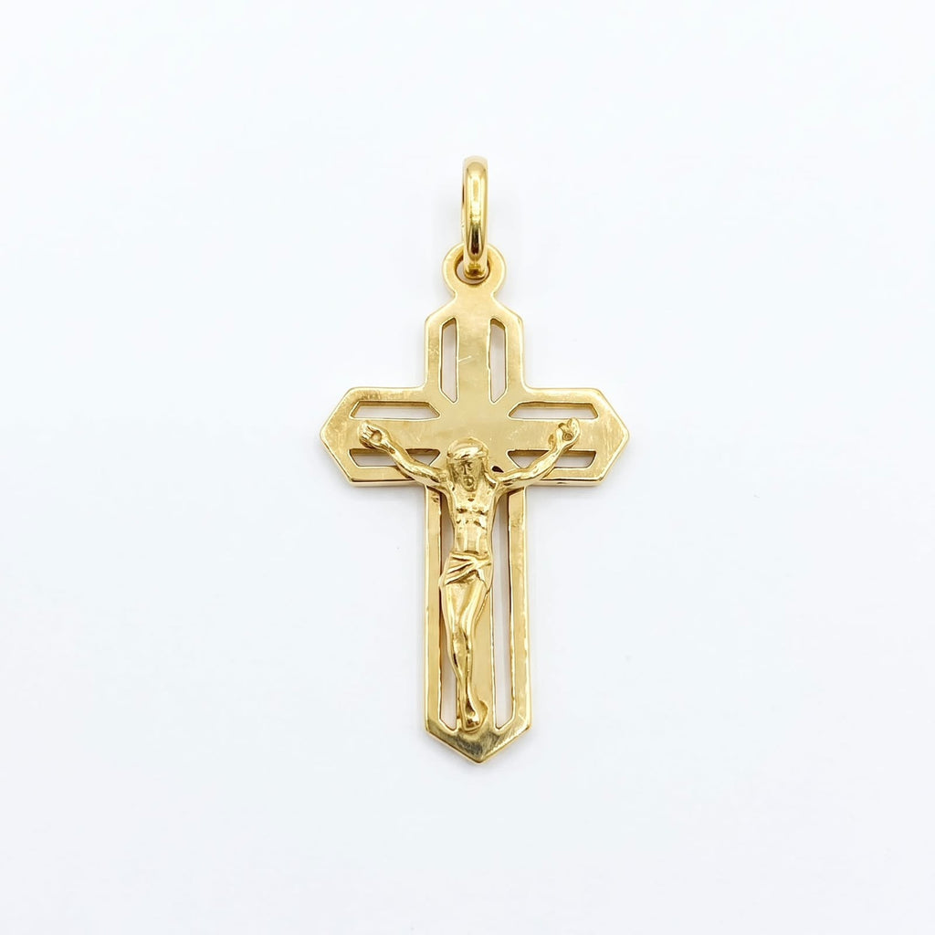 18k Gold Jesus Christ Inspired Pendant - 18k Gold Pendant - Embellish Gold Jewelry & Diamond